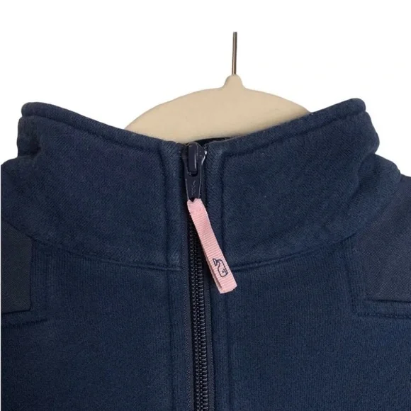 Vineyard Vines 1/2 Zip Shep Sweater Blue Size Women’s Medium - Picture 7 of 10